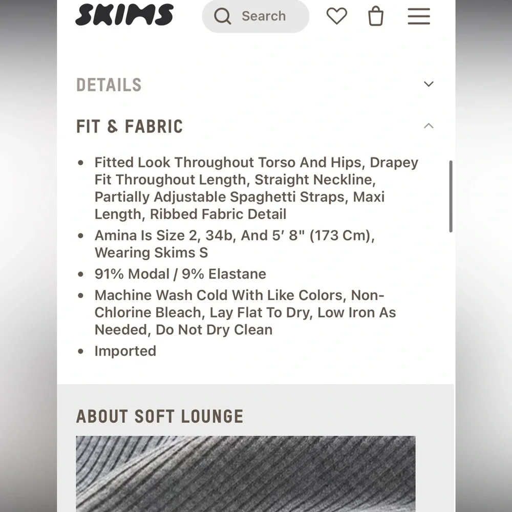 SKIMS SOFT LOUNGE LONG SLIP DRESS - Picture 5 of 11
